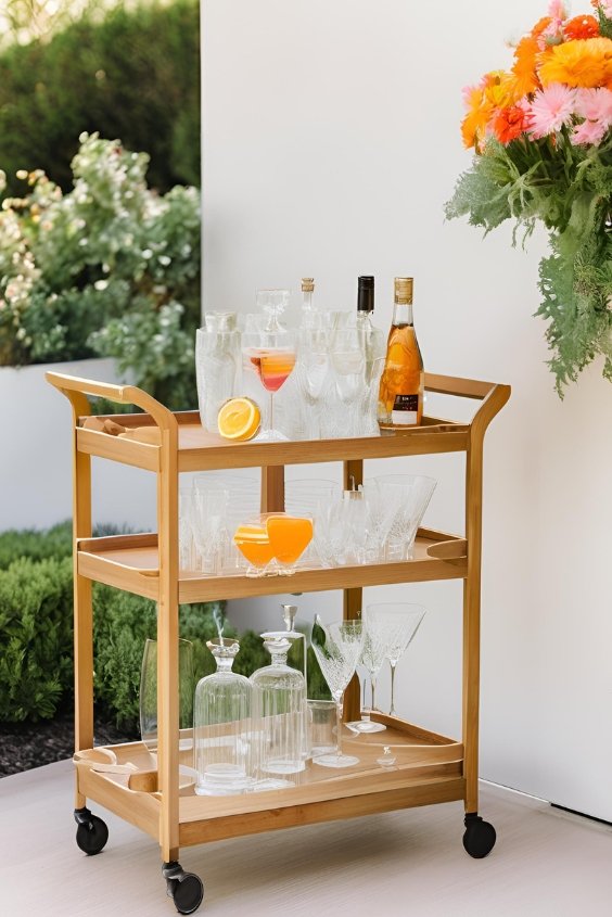Bar Cart with Storage
