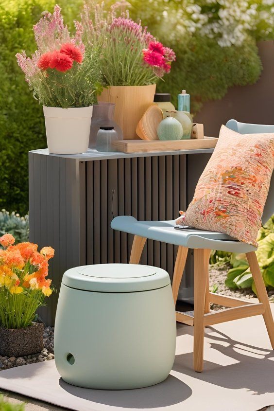 Garden Stool with Tool Storage