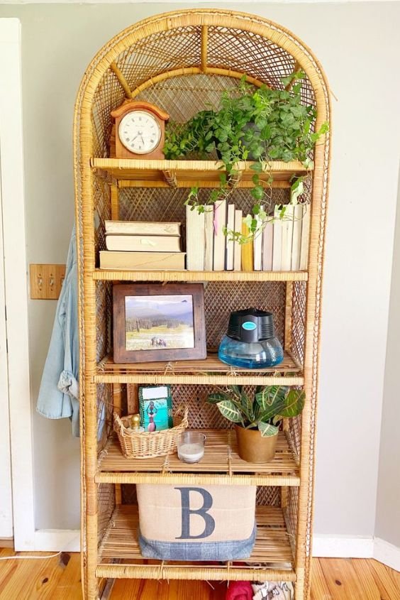 Multi-Tier Rattan Shelves