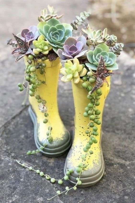Rain Boot Planters