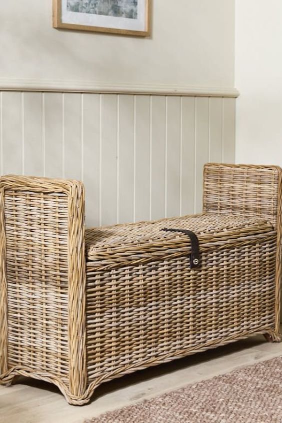 Rattan Storage Bench