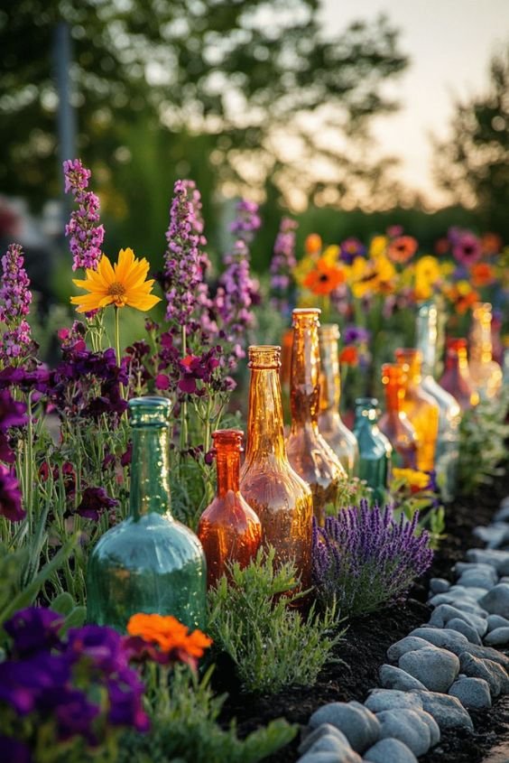 Recycled Glass Bottle Edging