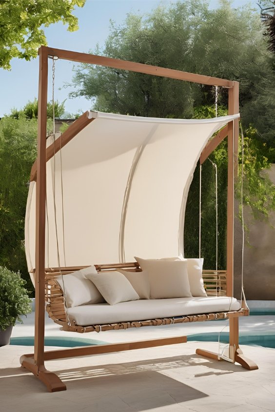 Swing with Built-In Shade