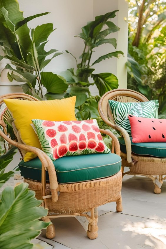 Tropical Fruit Cushions