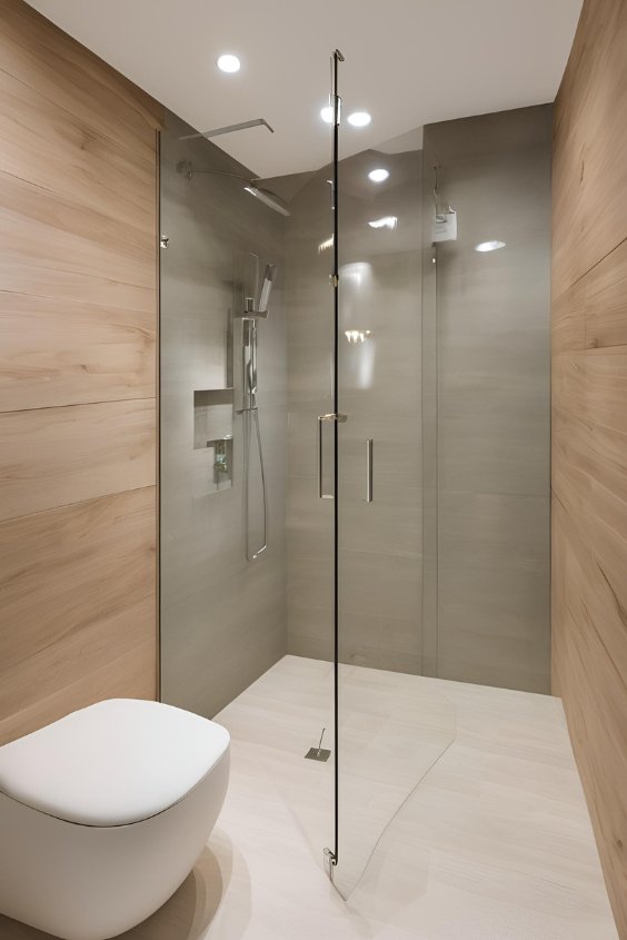 Walk-In Shower with Glass Doors