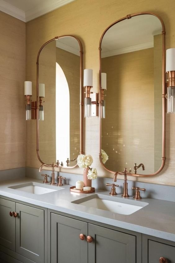 Anchor Your Vanity with Wall Mirrors