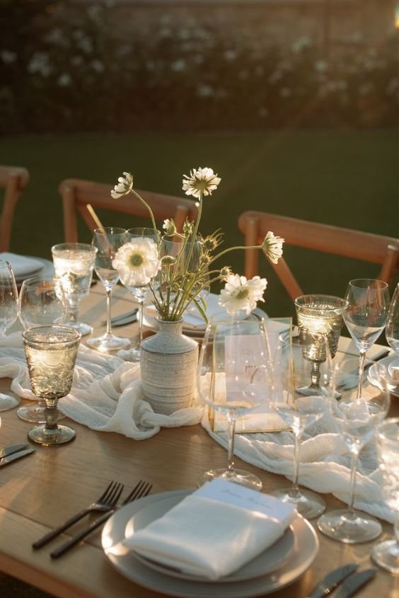 Assorted Glassware Centerpiece