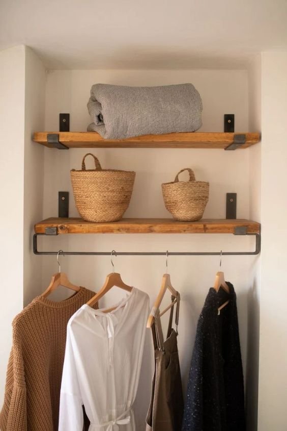 Cinder Block Shelf and Hook Combo