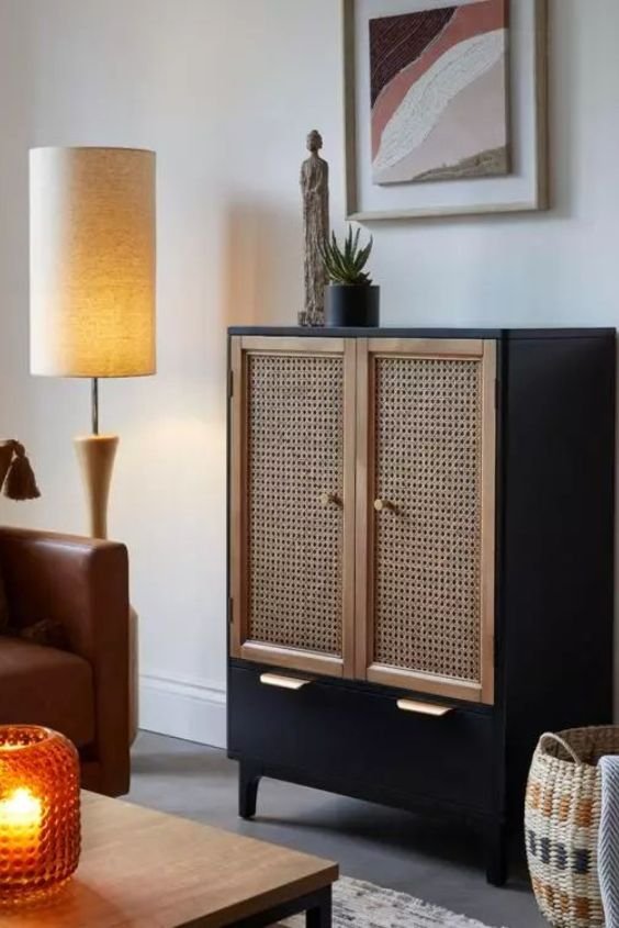 Go Retro with Cane Cabinets for Timeless Style