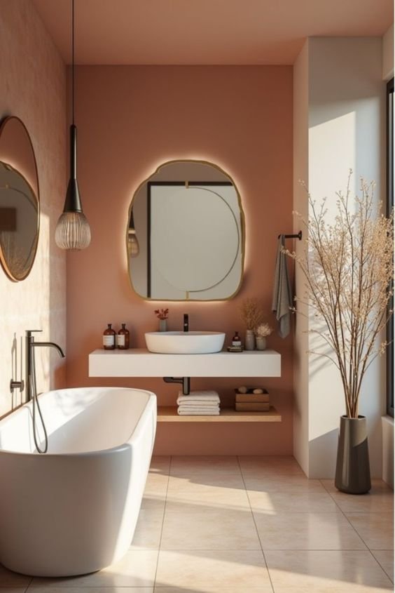 Match Your Vanity Color to the Walls for a Seamless Look