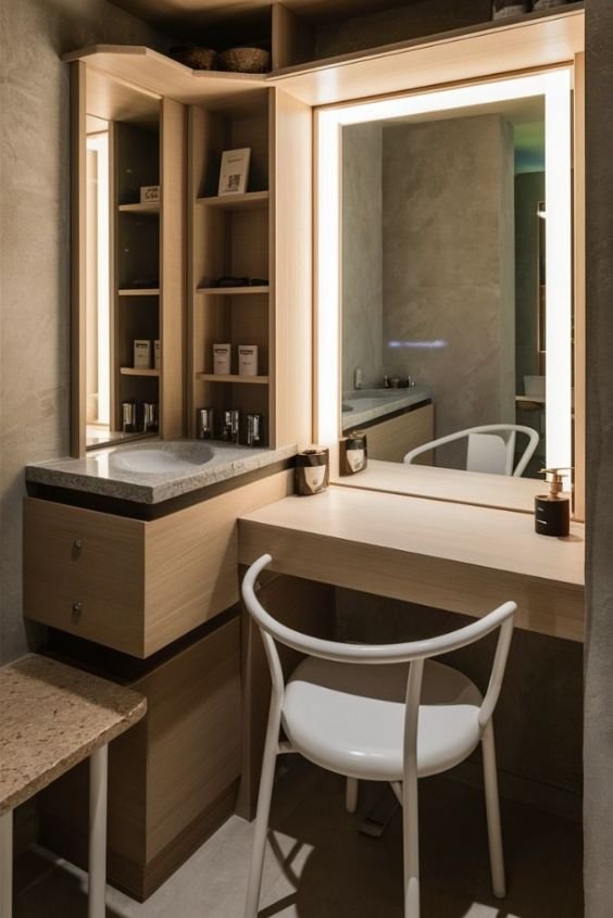 Maximize Space with a Wall-to-Wall Vanity