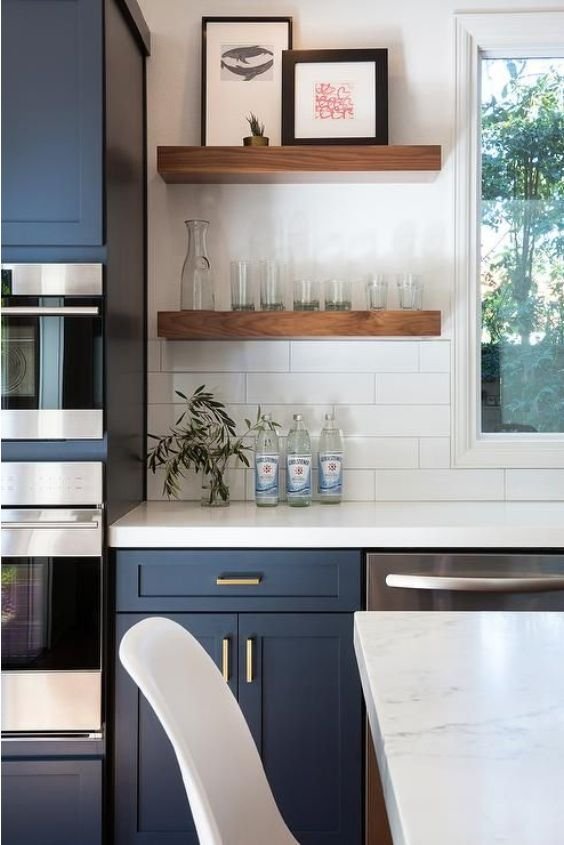Pair Cabinets with a Floating Shelf Unit