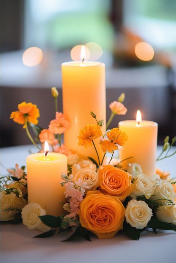 Scented Candles Centerpiece
