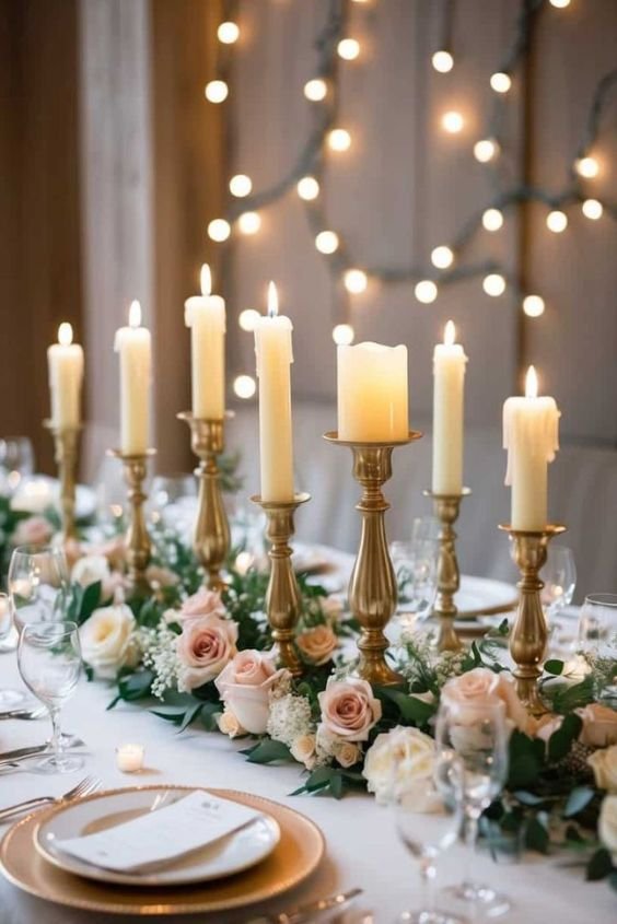 Set of Candlesticks Centerpiece