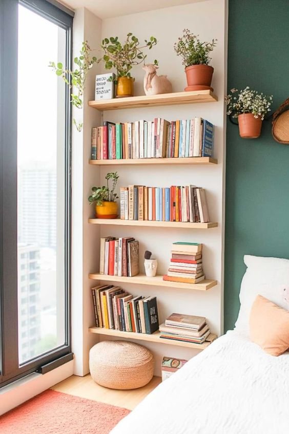 Style Your Wall with Bookshelves