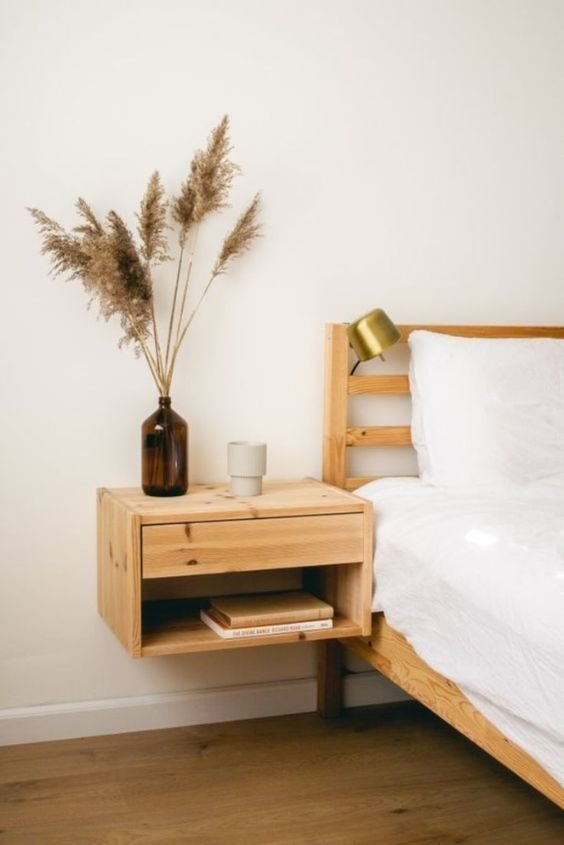 Try a Floating Nightstand for a Modern Touch