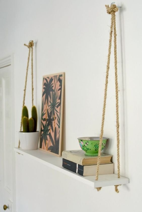 Upcycled Rope and Wood Hooks