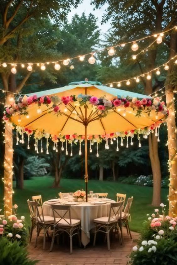 Use Colorful Outdoor Umbrellas