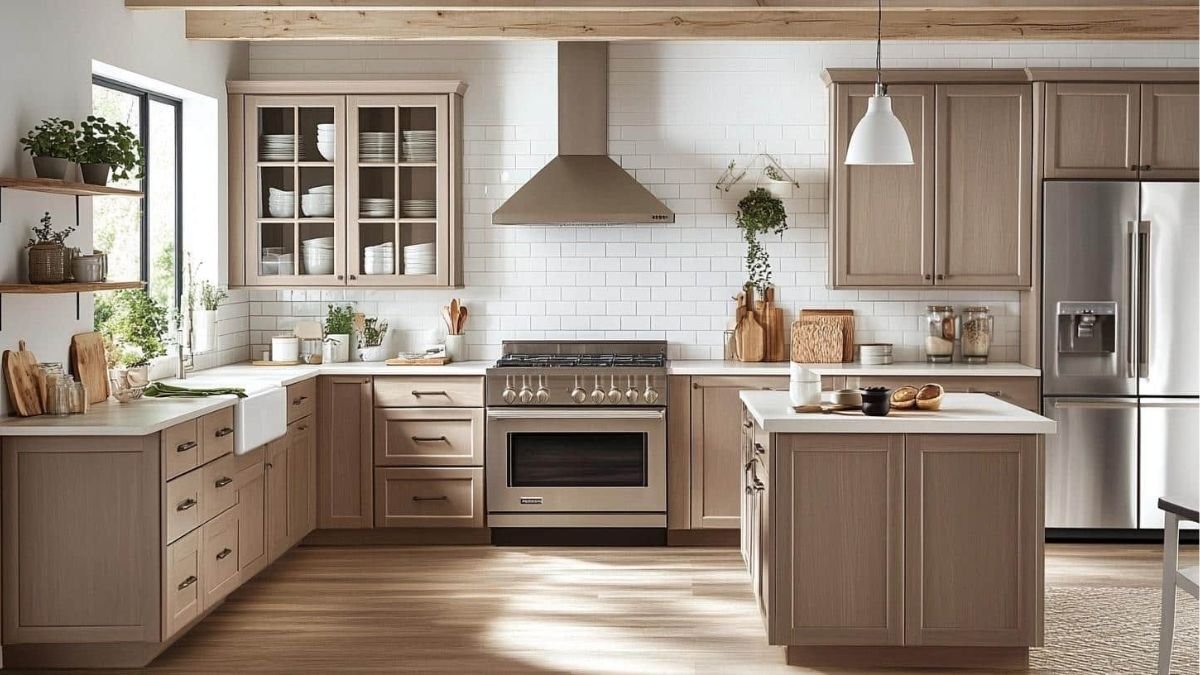 taupe kitchen cabinets ideas