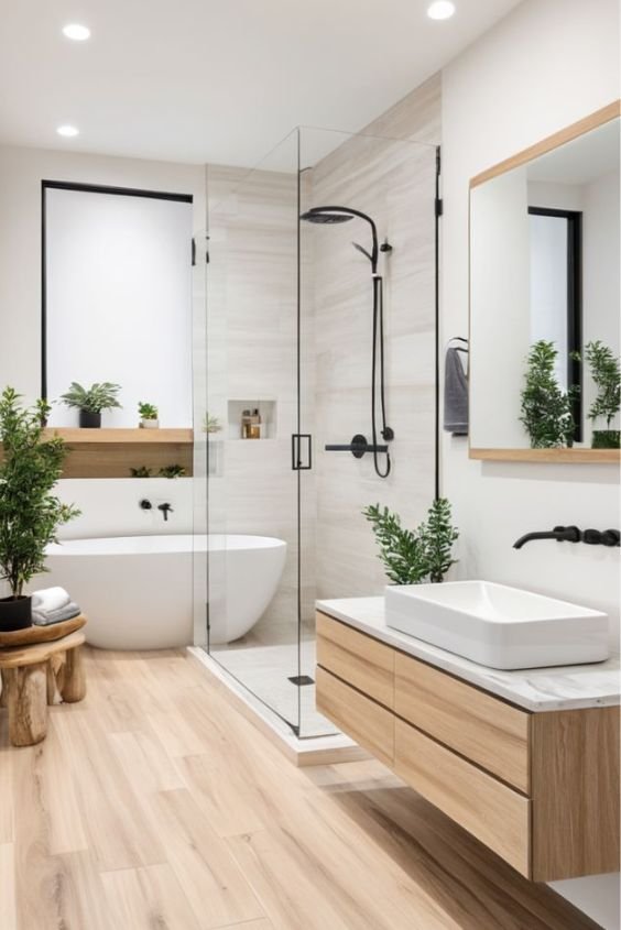 Chevron Shower Tile for Some Drama