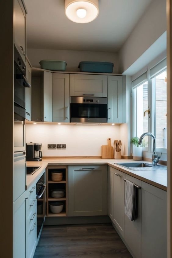 Compact U-Shaped Kitchen for Small Spaces