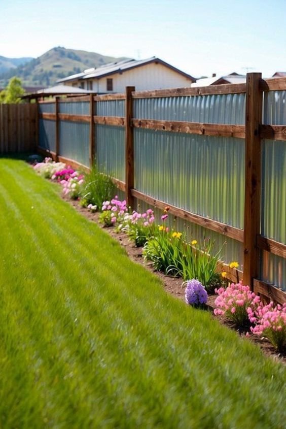 Corrugated Metal Fence