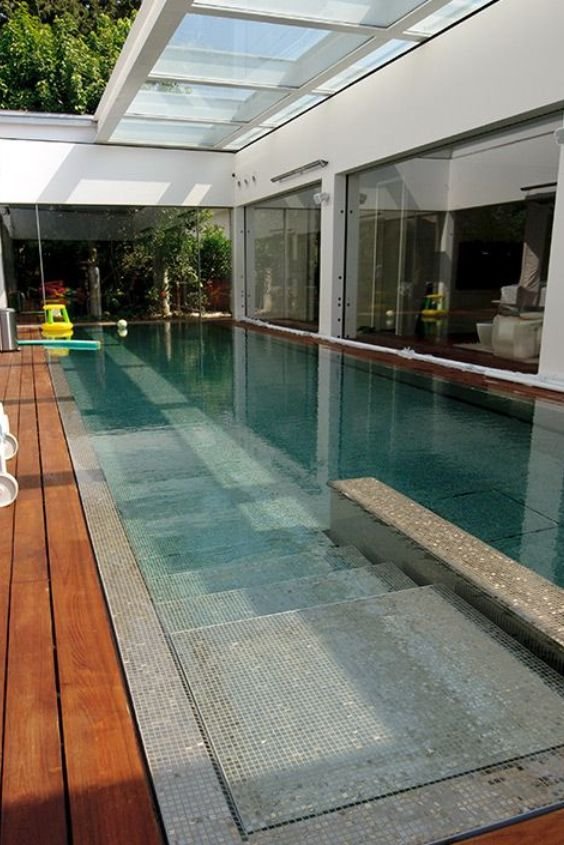 Hidden Pool with Movable Floor