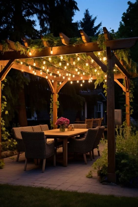 Install Patio String Lights for a Magical Glow