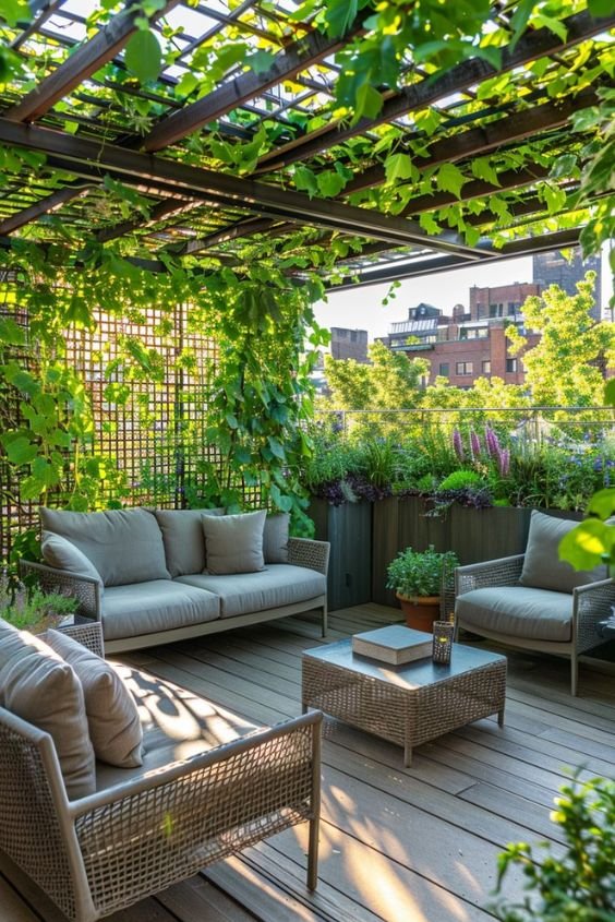 Lush Green Escape with Layered Plants