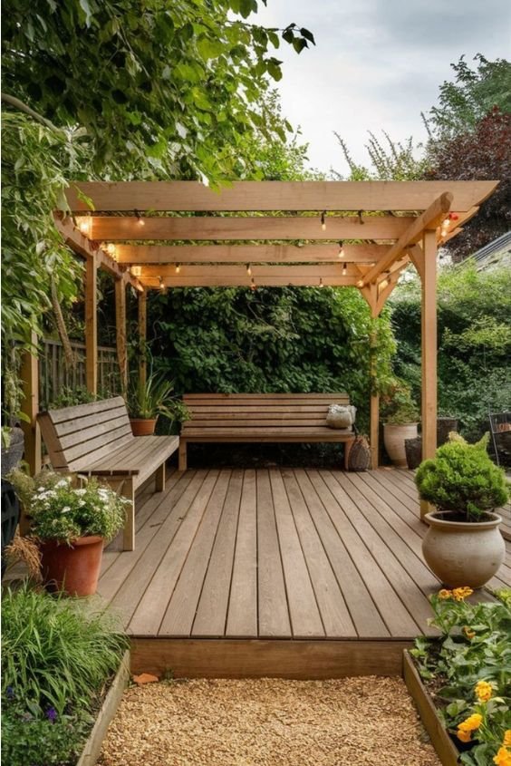 Rustic Wooden Deck