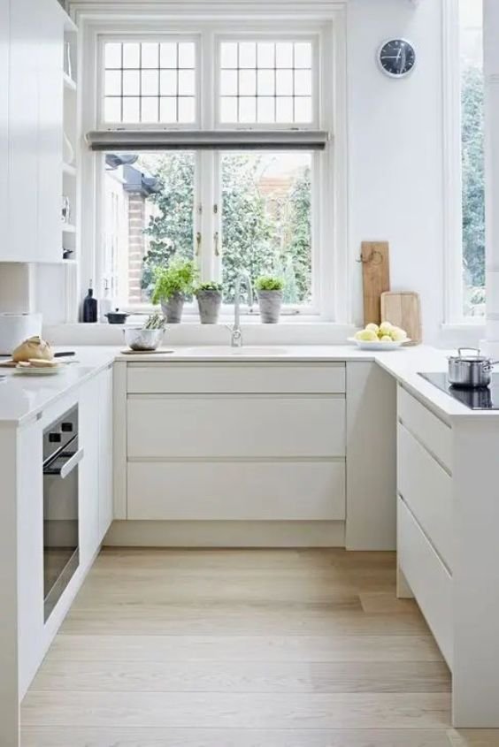 Sleek & Minimalist U-Shaped Kitchen