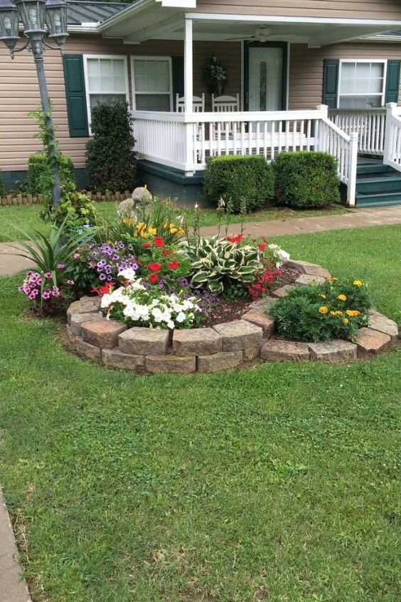 Create a Charming Round Flower Bed
