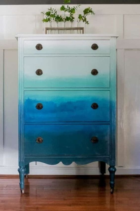Create a Textured Ombre Dresser