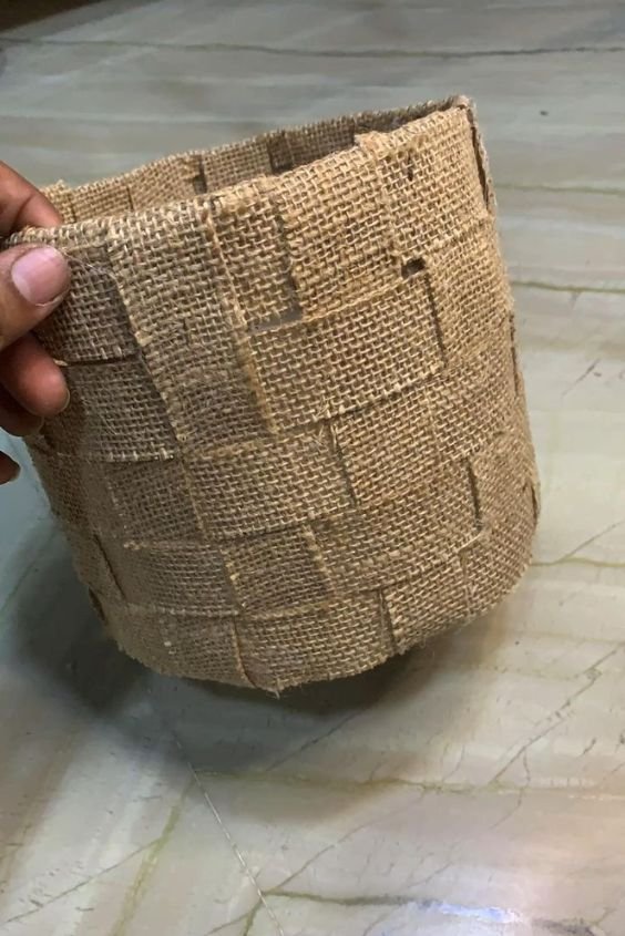 DIY Rattan and Jute Storage Baskets