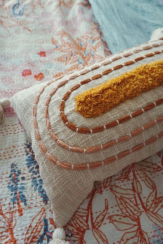 Hand-Painted Boho Throw Pillows