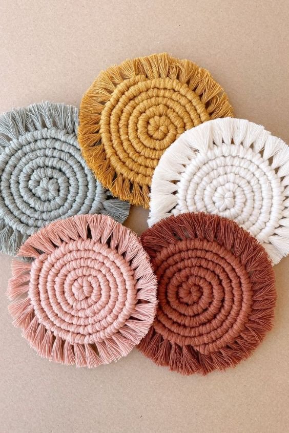 Handmade Macramé Coasters