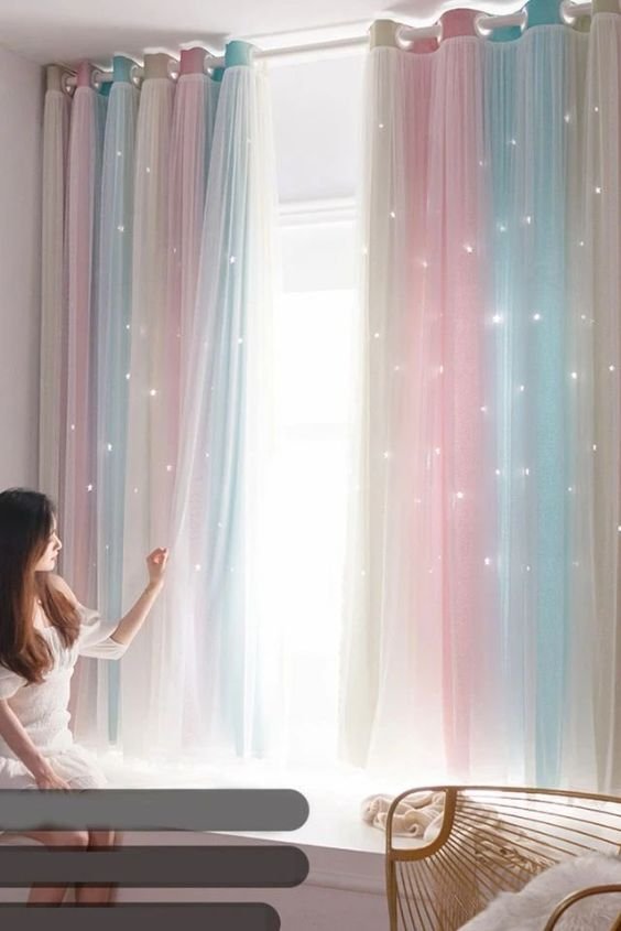 Iridescent Curtains for a Magical Glow