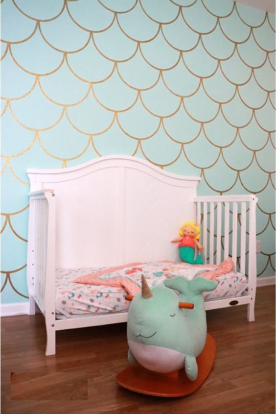 Mermaid Scale Accent Wall