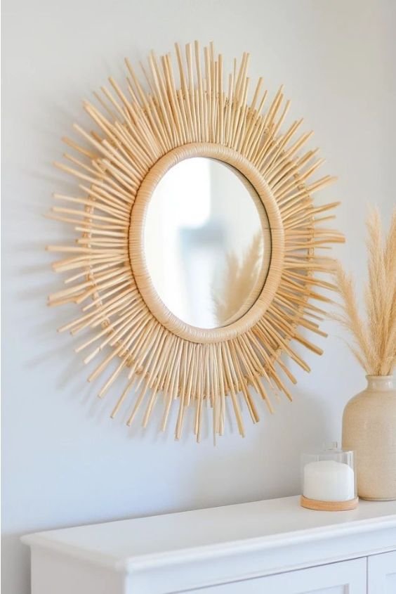 Rattan Mirror