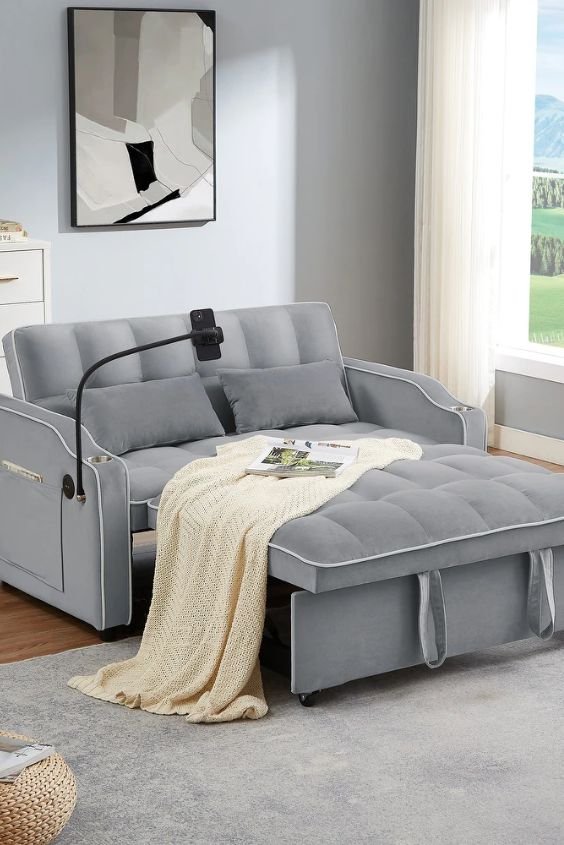 Sleeper Sofa with Adjustable Headrests