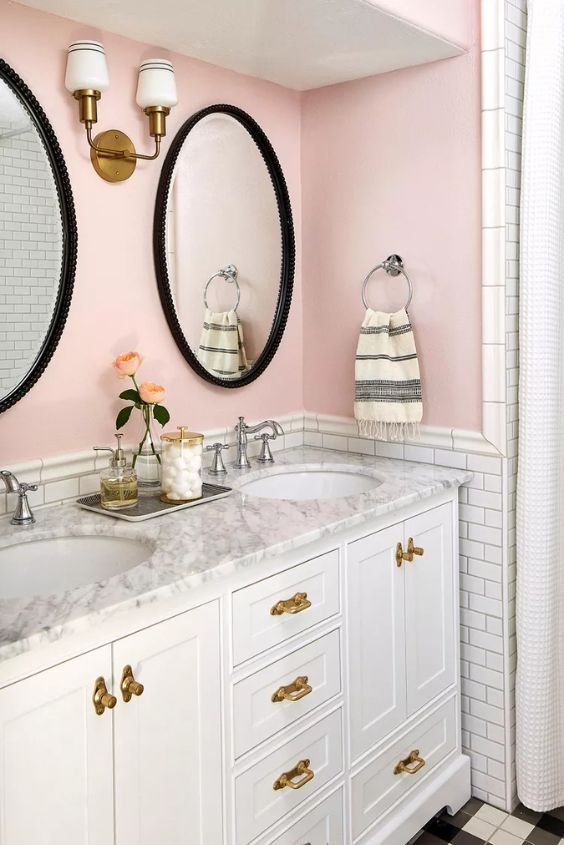 Soft Pastel Vanity for a Feminine Touch