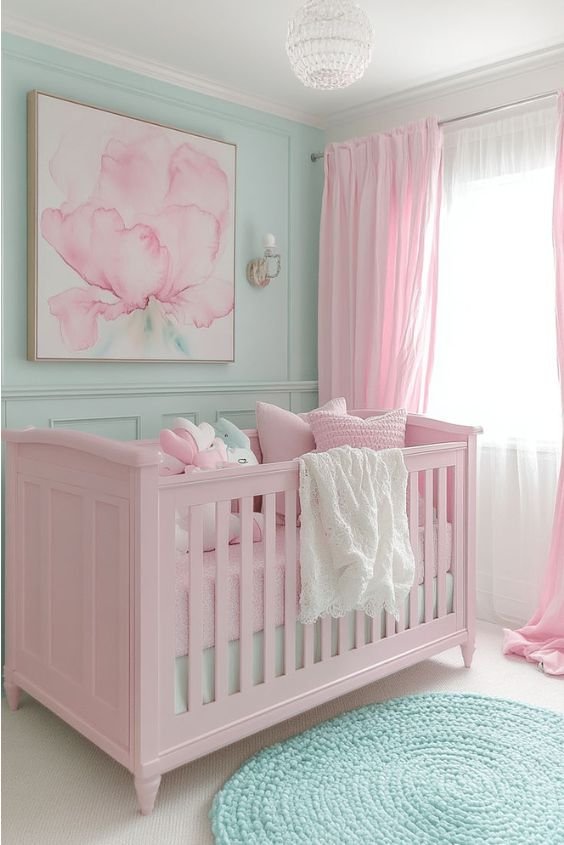 Soft Pink Crib for a Sweet Nursery