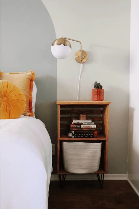 Wooden Crate Nightstand