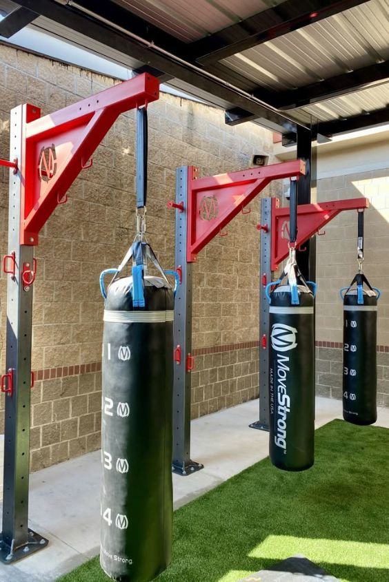 Punching Bag Setup for Stress Relief
