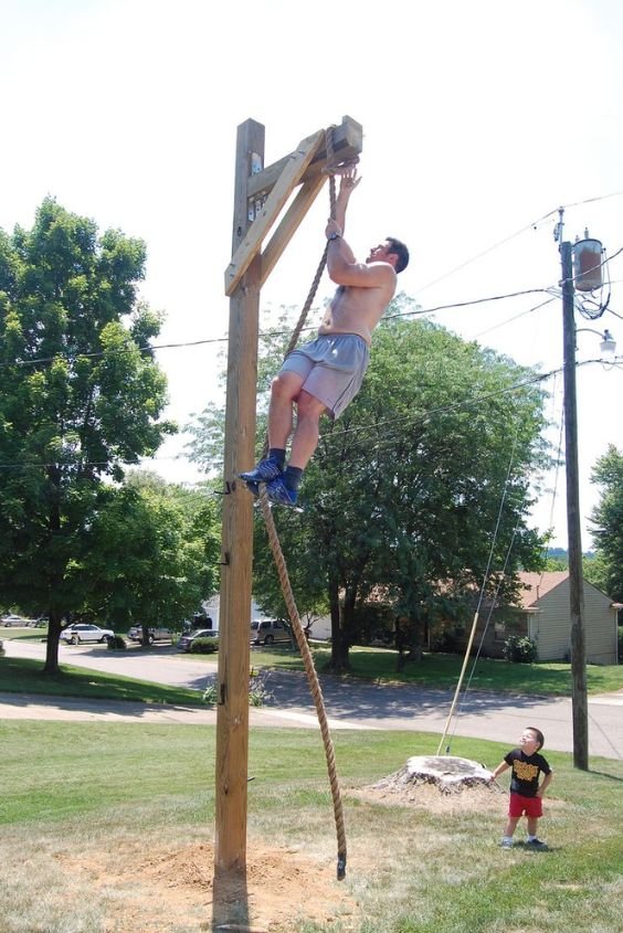 Rope Climbing Station for Upper Body Strength