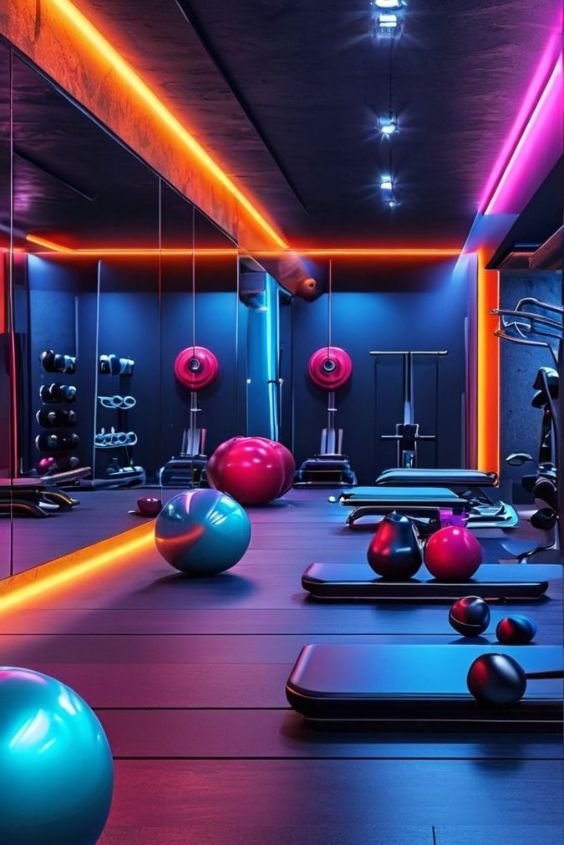 Aesthetic LED Lighting for Night Workouts