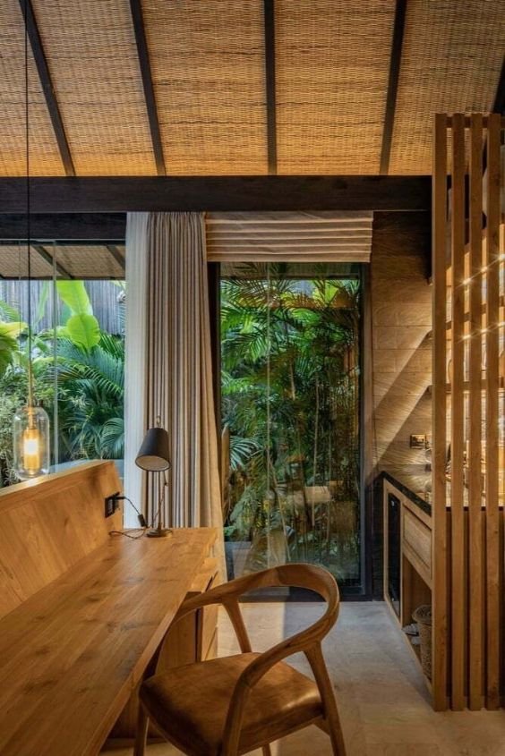 Bamboo Ceiling for a Tropical Escape
