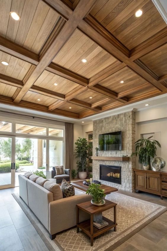 Chevron Wood Ceiling for a Stylish Twist