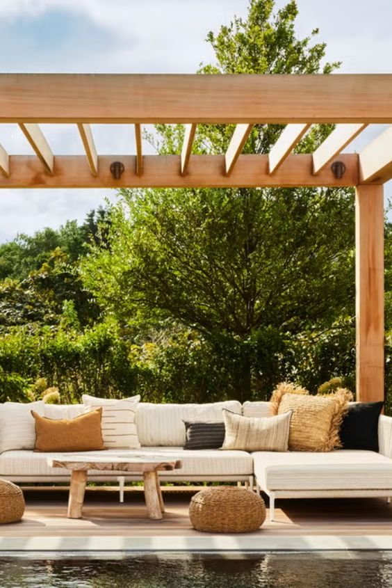 Classic Wooden Pergola for a Timeless Look
