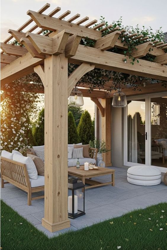 DIY Pergola for Budget-Friendly Charm